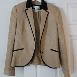 Linen Suit Jacket Blazer Tailored MANGO Size US 4